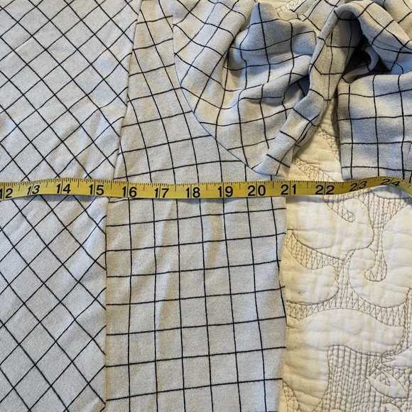 J. Jill White/Black Ponte Windowpane Boat Neckline 3/4 Sleeves Tunic Top size L - Picture 11 of 13